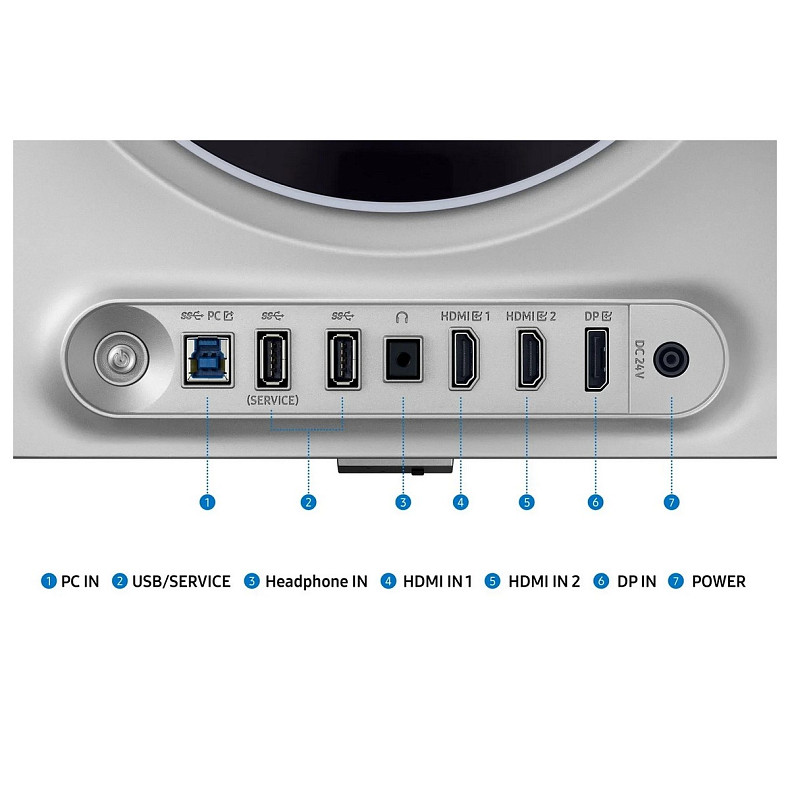 Монітор Samsung 27" G60SD HDMI, DP, USB, OLED, 2560x1440, 360Hz, 0.3ms. FreeSync Premium Pro