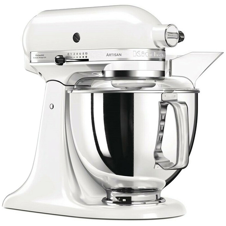 Кухонный комбайн KitchenAid Artisan 4,8 л 5KSM175PSEWH с откидным блоком белый