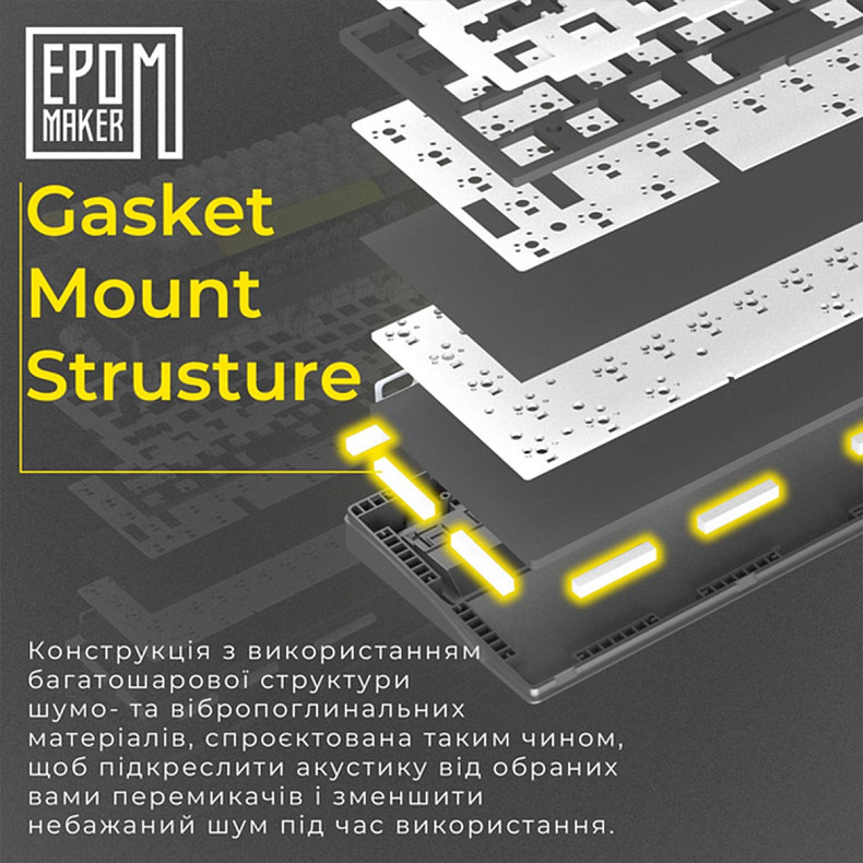 Клавіатура EPOMAKER EK68 Budgerigar V2 Black (EK68-B-BV2)
