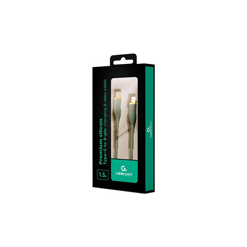 Кабель Cablexpert USB Type-C - Lightning (M/M), 2.25 A, 20 W, 1.5 м, Green (CC-USB2S-CM8PM-1.5M-G)