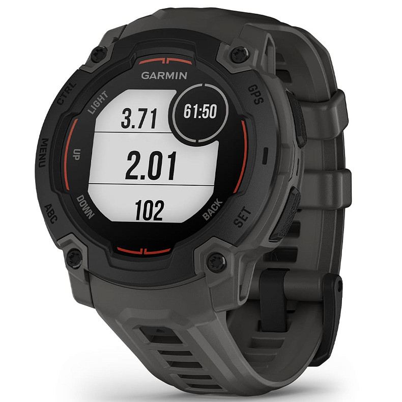 Спортивные часы GARMIN Instinct E 45mm Black with Charcoal Silicone