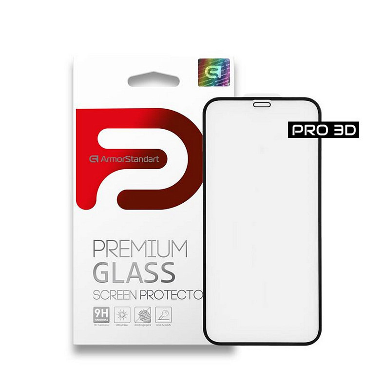 Защитное стекло Armorstandart Pro для Apple iPhone 12 mini Black, 0.33mm, 3D (ARM57357)