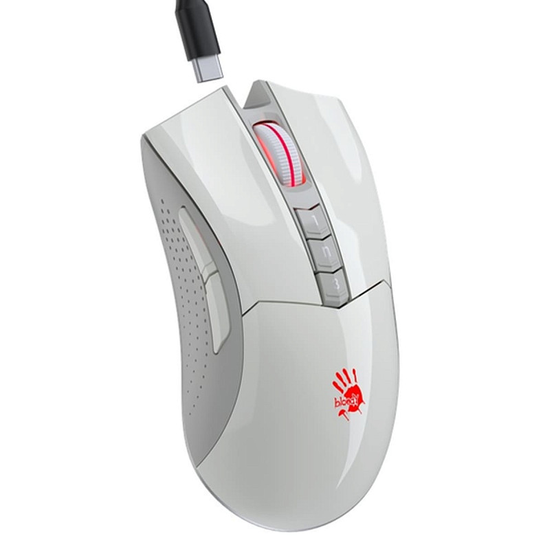 Миша Bloody R90 Plus (Greyish White)