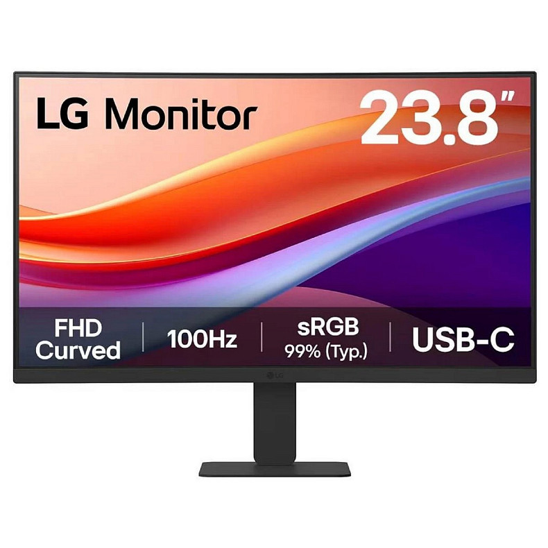 Монитор LG 23.8" 24U421A-B HDMI, USB-C, Audio, VA, 100Hz, sRGB 99%, CURVED