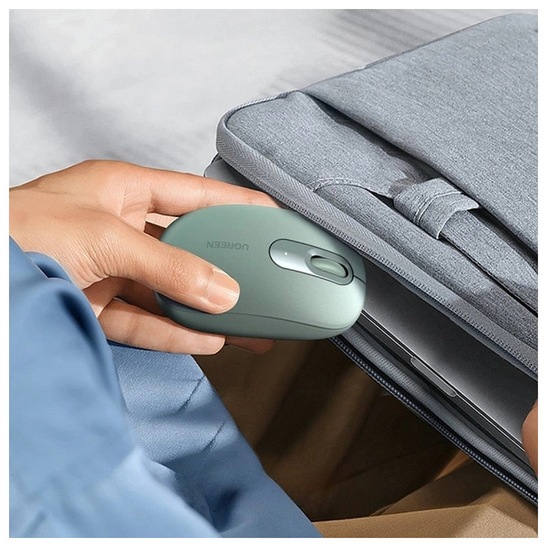 Мишка UGREEN MU105, 2400dpi., 3кн., Зелена