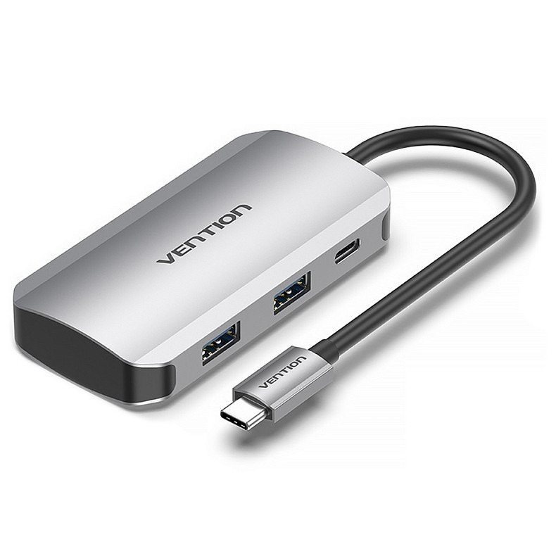 Хаб USB 3.1 Type-C -> 4хUSB 3.0/PD 100W 5-in-1 Vention