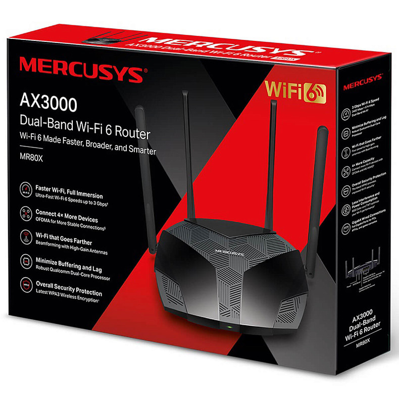 Wi-Fi Роутер Mercusys MR80X