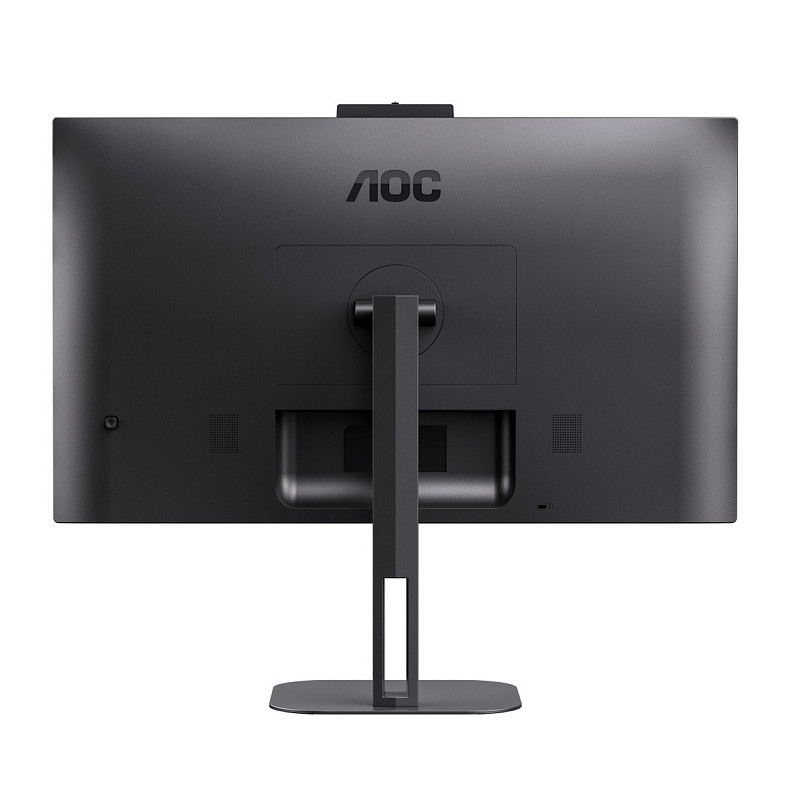 TFT 27" AOC Q27V5CW/BK, QHD, IPS, 75Гц, 1 мс, HDMI, DP, USB-C, USB-hub, HAS, Pivot, webcam, колонки