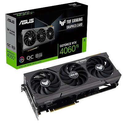 Відеокарта ASUS GeForce RTX 4060 Ti 8GB GDDR6X OC GAMING TUF-RTX4060TI-O8GGAMING