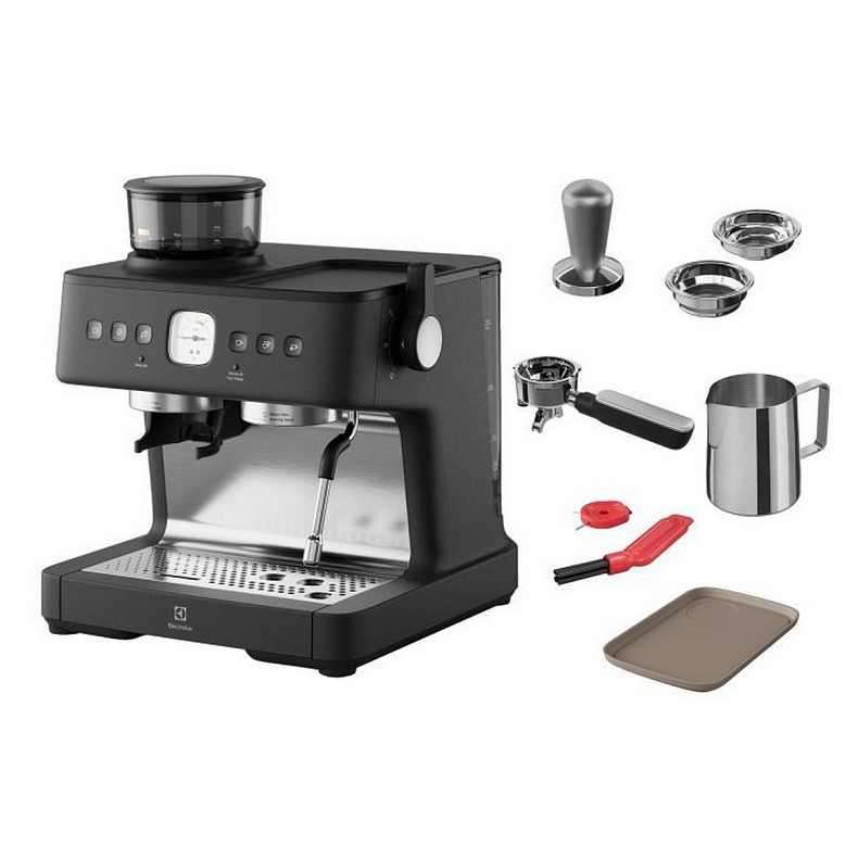 Кавоварка Electrolux ріжкова, 3л, зерно+мелена, ручний капуч, кавомолка, підігрів чашок, подача гар.