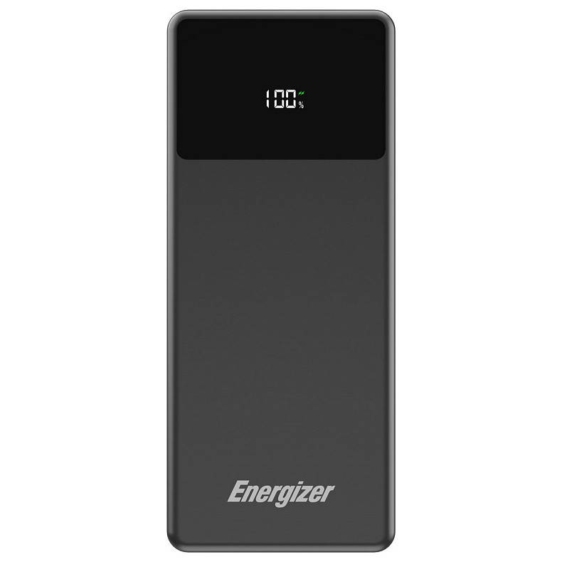 Універсальна мобільна батарея Energizer 27000 mAh 65W PD,QC3.0 USB-А, 2хUSB-C, Micro-USB, LCD display, Black