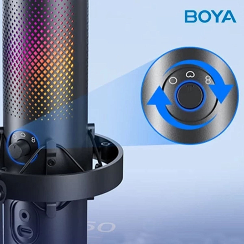 Микрофон конденсаторный BOYA K9 RGB Black