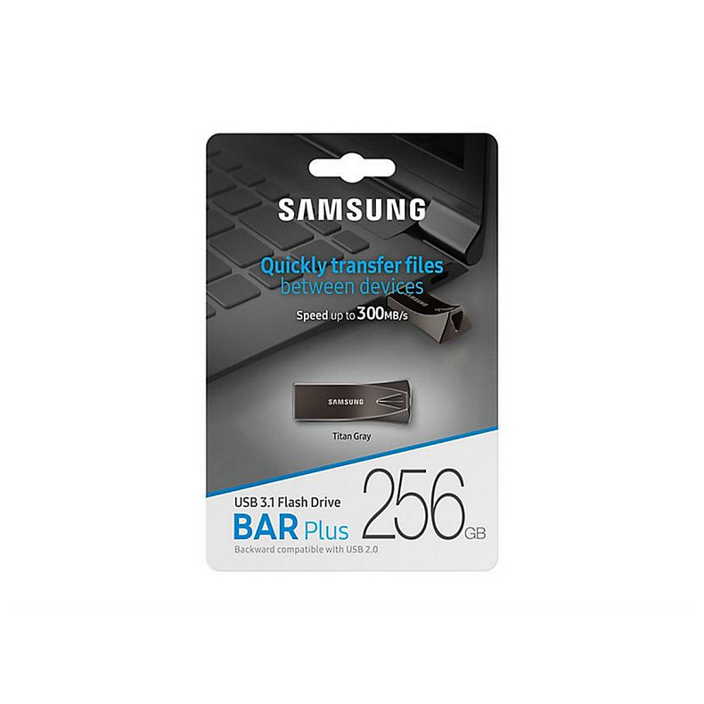 Накопитель Samsung 256GB USB 3.1 Type-A Bar Plus Серый (MUF-256BE4/APC)