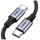 Кабель USB 2.0 Type-C M-M, 2 м, (18W) Чорний, Round Cable Nickel Plating Aluminum Shell US261 UGREEN