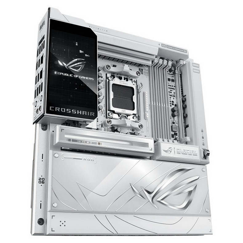 Материнcька плата ASUS ROG CROSSHAIR X870E GLACIAL sAM5 X870E 4xDDR5 M.2 USB Type-C Wi-Fi BT E-ATX б