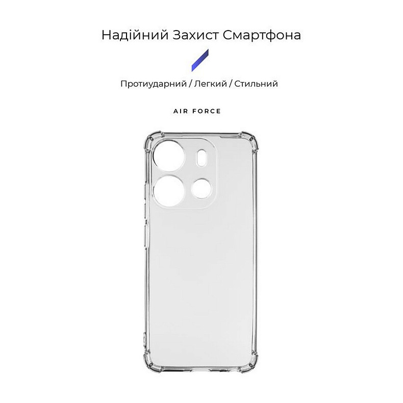 Чехол-накладка Armorstandart Air Force для Tecno Spark Go 2023 (BF7) Camera cover Transparent