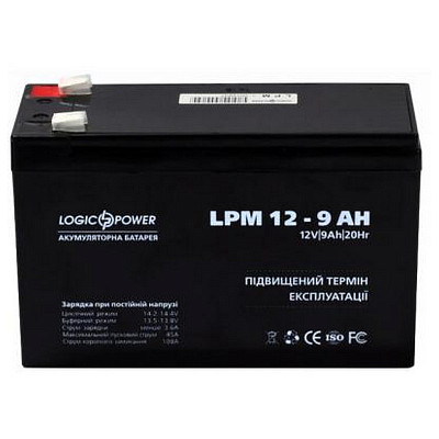 Аккумуляторная батарея LogicPower 12V 9AH (LPM 12 - 9 AH) AGM