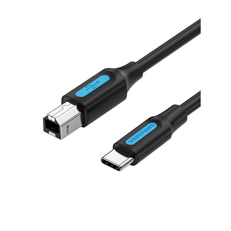Кабель Vention USB Type-C - USB Type-B, 2 m, Black (CQUBH)