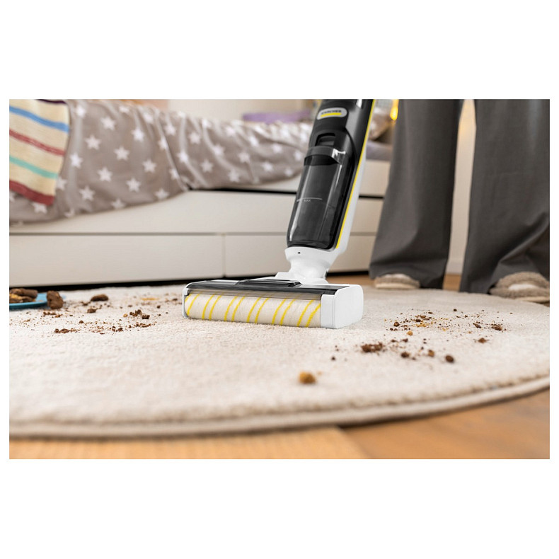 Пилосос Karcher безпровідний FCV 4, 180Вт, конт пил -0.45л, вода -0.75л, автон. робота до 45хв, вага