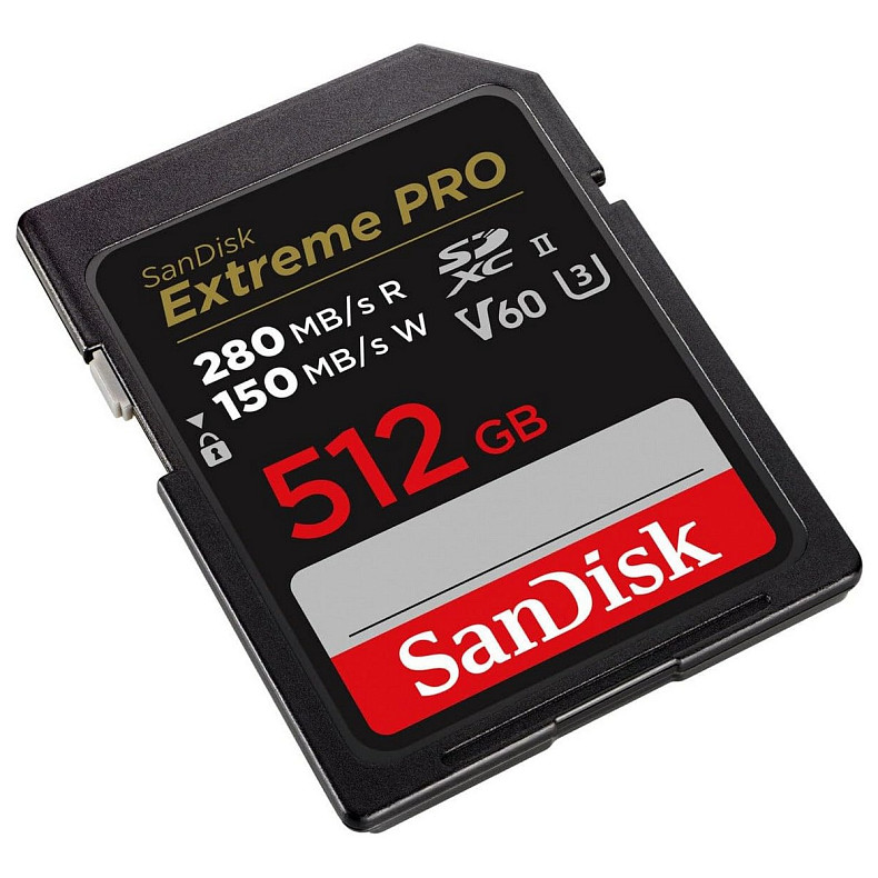 Карта памяти SanDisk SD 512GB C10 UHS-II U3 ??R280/W150MB/s Extreme Pro V60