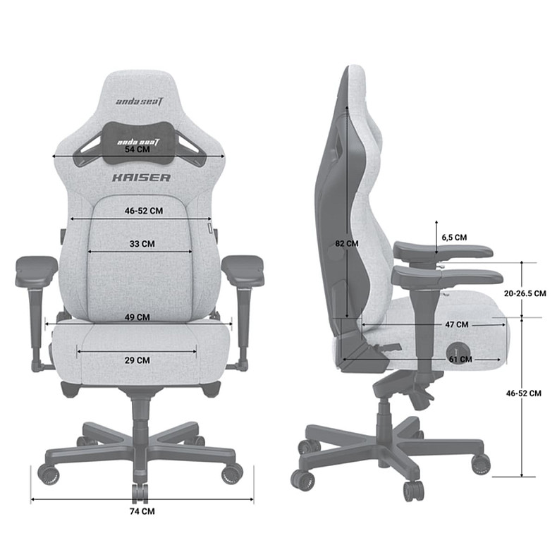 Крісло для геймерів Anda Seat Kaiser 4 Orange Size L (AD12YDDC-L-20-O-PV/C)
