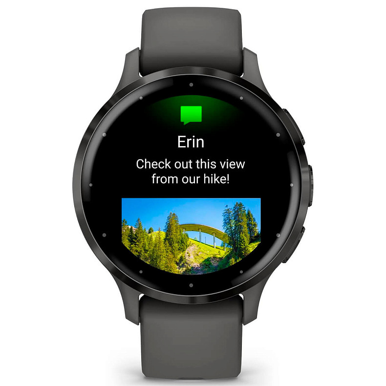 Спортивные часы GARMIN Venu 3s Slate Stainless Steel Bezel with Pebble Gray Case and Silicone Band