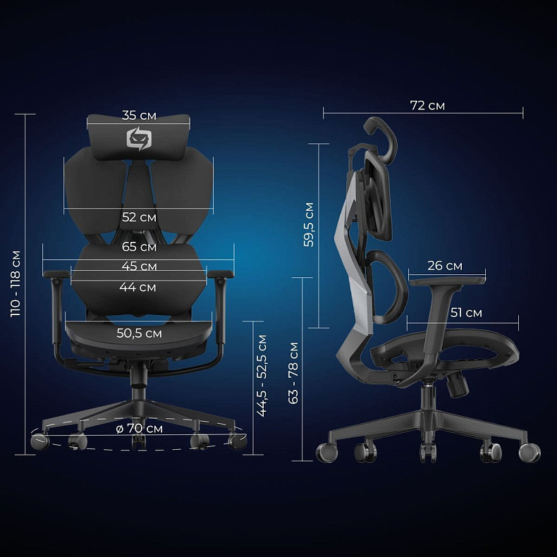 Крісло геймерське Sihoo X5C Mesh Black