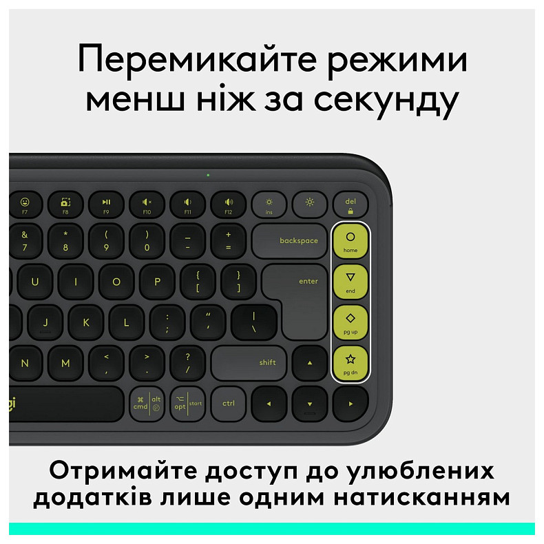 Клавиатура Logitech Pop Icon Keys Graphite (920-013157)