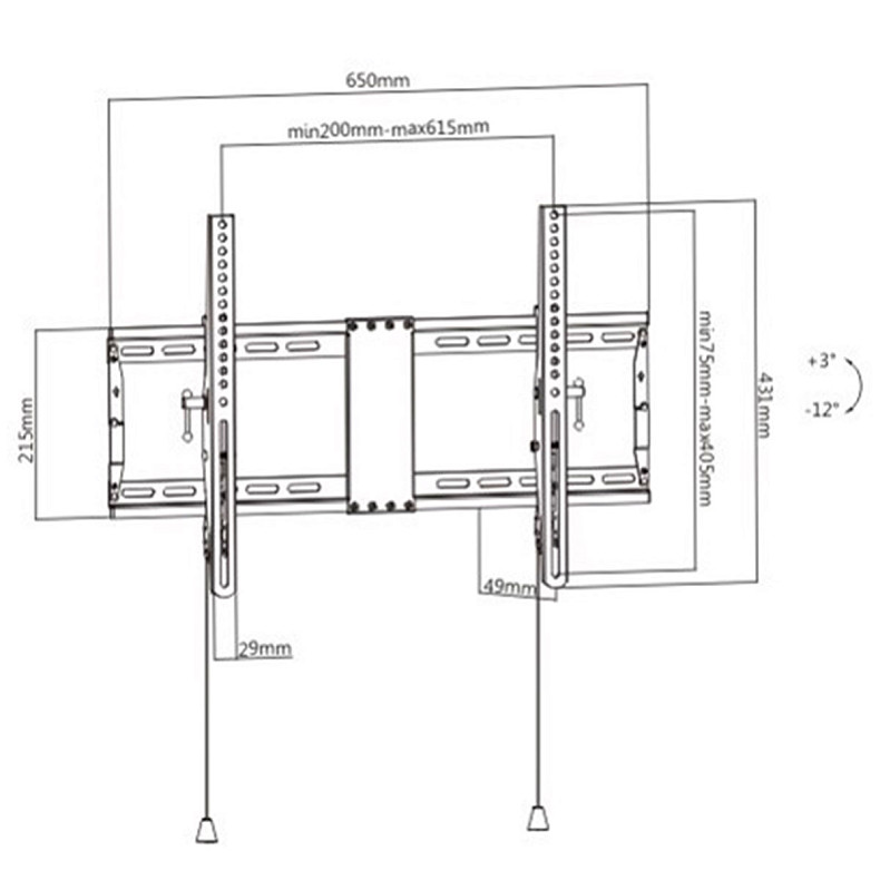 Кріплення для TV Gembird WM-80T-01