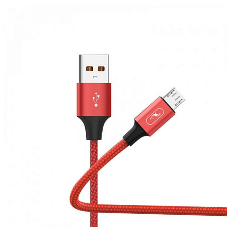 Кабель SkyDolphin S55V Neylon USB - microUSB 1м, Red (USB-000439)