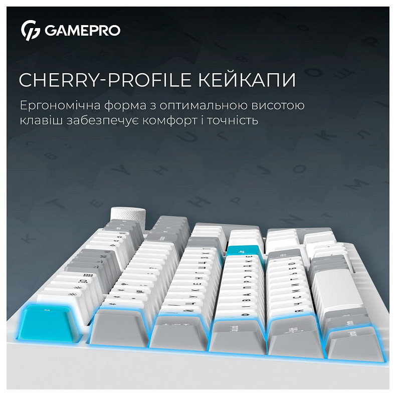 Клавиатура GamePro Asgard Drakkar Keychron Super Red Switch White (MK305WH)