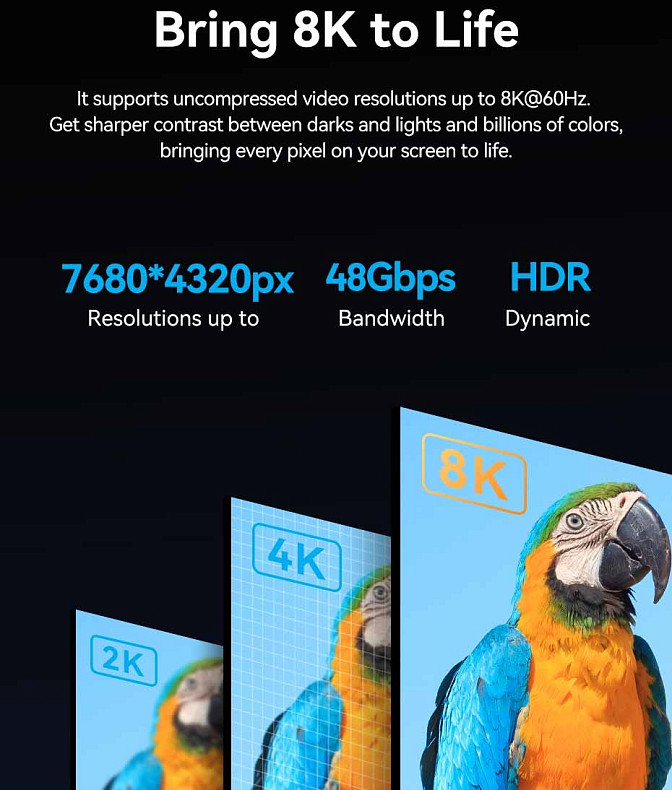 Кабель Vention HDMI M - Mini M, 1.0 м, V2.1 8K 60Гц Aluminum Alloy Type Green