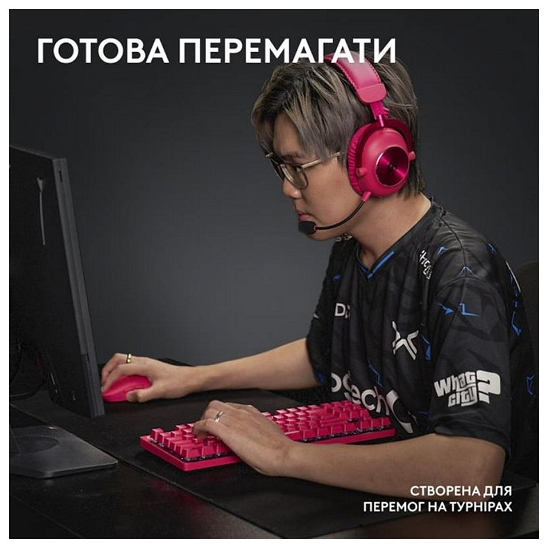 Клавіатура Logitech G PRO X TKL Lightspeed Magenta (920-012159)