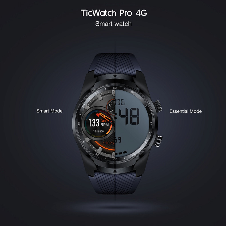 MOBVOI TicWatch Pro 4G LTE Elegant Black WO