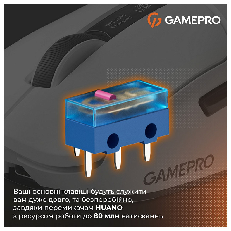 Миша GamePro Genesis Ranker White (GM012W)