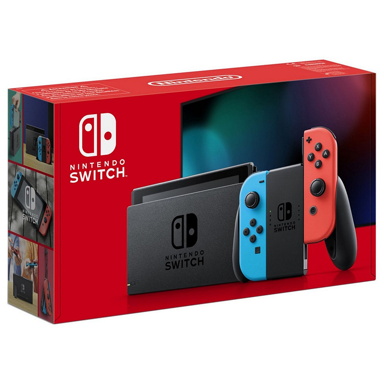 Портативна ігрова приставка Nintendo Switch with Neon Blue and Neon Red Joy-Con 