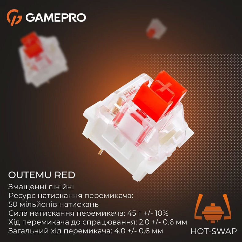 Клавіатура GamePro Genesis Infinity MK130BW Black/White