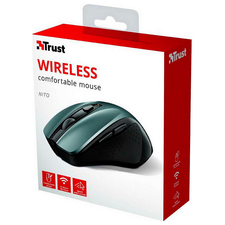 Мишка Trust NITO WL GREY-BLACK