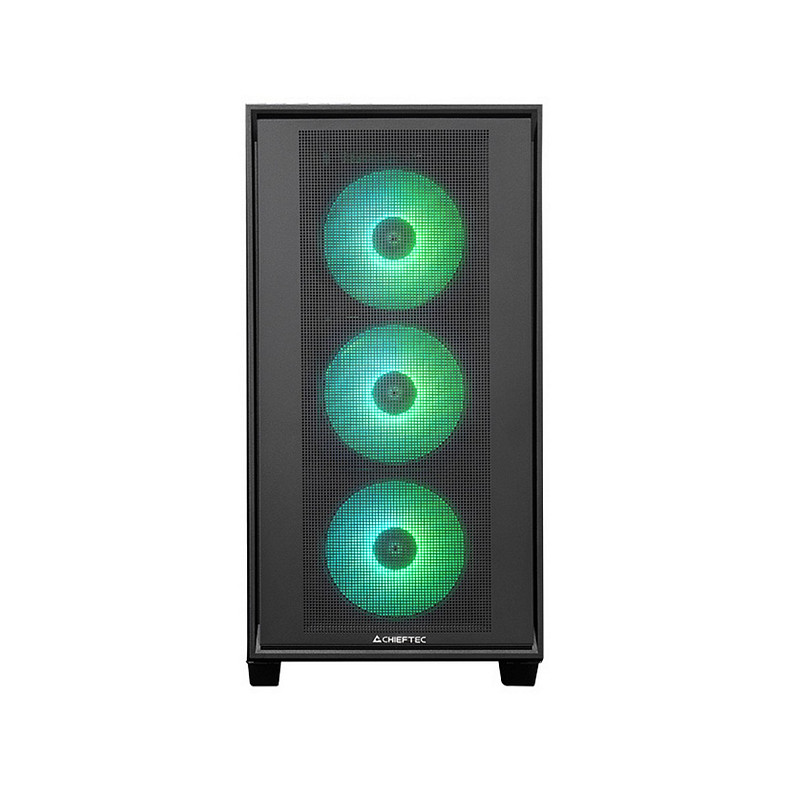 Корпус Chieftec hunter 3 gs-03b-op 4x120mm A-RGB, USB-C, E-ATX, без БП, black