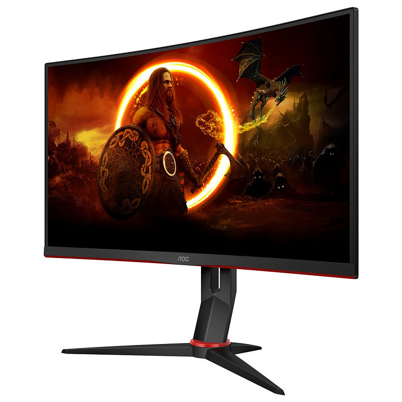 Монитор 27" AOC C27G2Z3/BK, VA, 280Гц, 0,5ms, изогнутый, HDMIx2, DP, HAS, черный с красным
