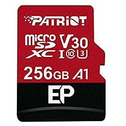 Карта пам'яті PATRIOT 256 GB microSDXC UHS-I U3 V30 A1 EP + SD adapter PEF256GEP31MCX