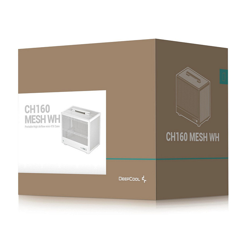 Корпус DeepCool CH160 Mesh White (R-CH160-WHNMI0-G-1) без БП