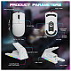 Мишка Attack Shark X1, Wireless/Bluetooth, 40000dpi. (PAW3395PRO), 6кн., White