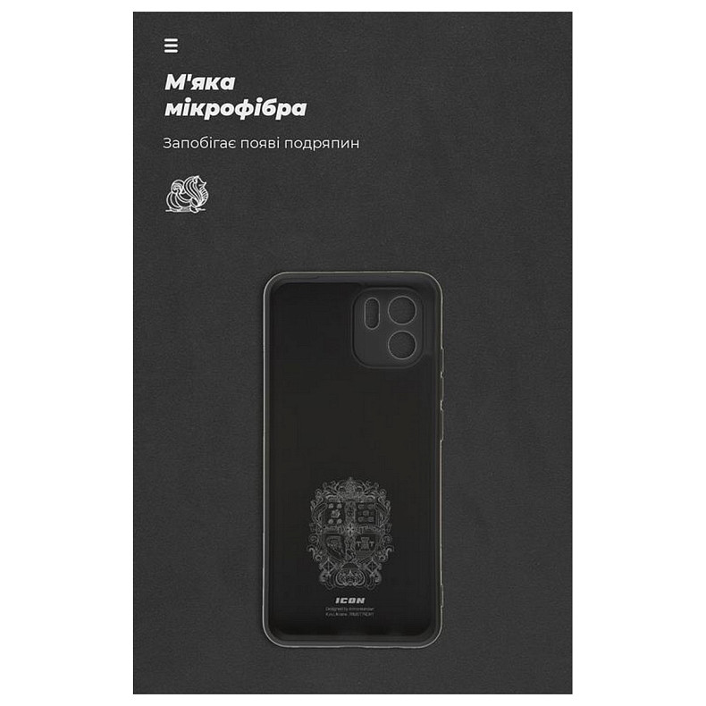 Чехол-накладка Armorstandart Icon для Xiaomi Redmi A2 Camera cover Black (ARM66537)