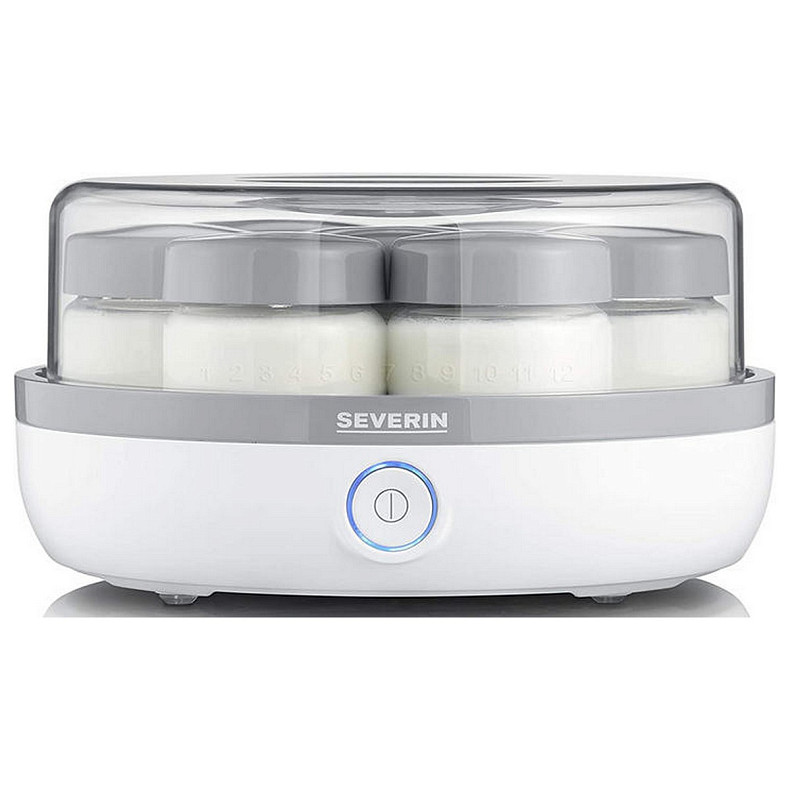 Йогуртниця Severin 13Вт, пластик, біло-сірий