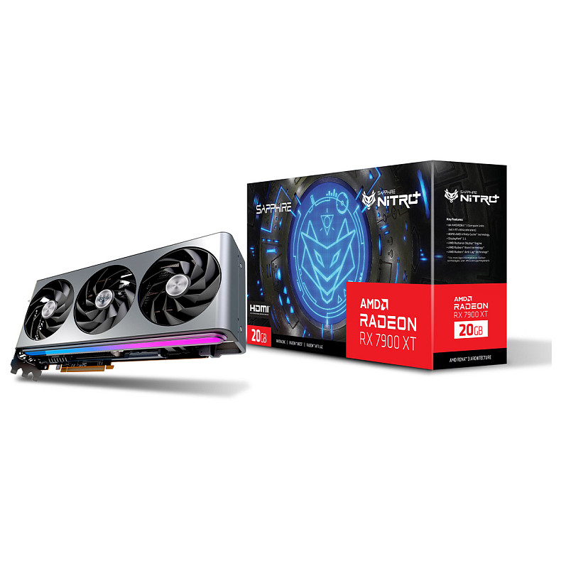 Видеокарта Sapphire Radeon RX 7900 XT 20GB GDDR6 Nitro+ Gaming OC VAPOR-X