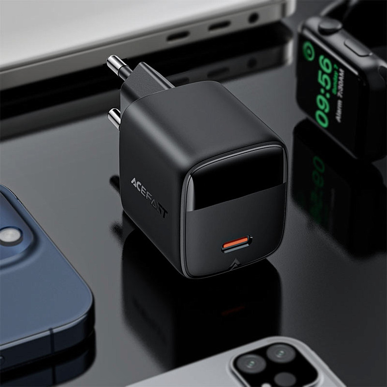 Зарядное устройство Acefast 1xUSB-C 30W Gan A115 Fast Charger + USB-C cable black