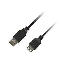 Кабель Piko (1283126474118) USB 2.0 AM-AF, 3м, Black