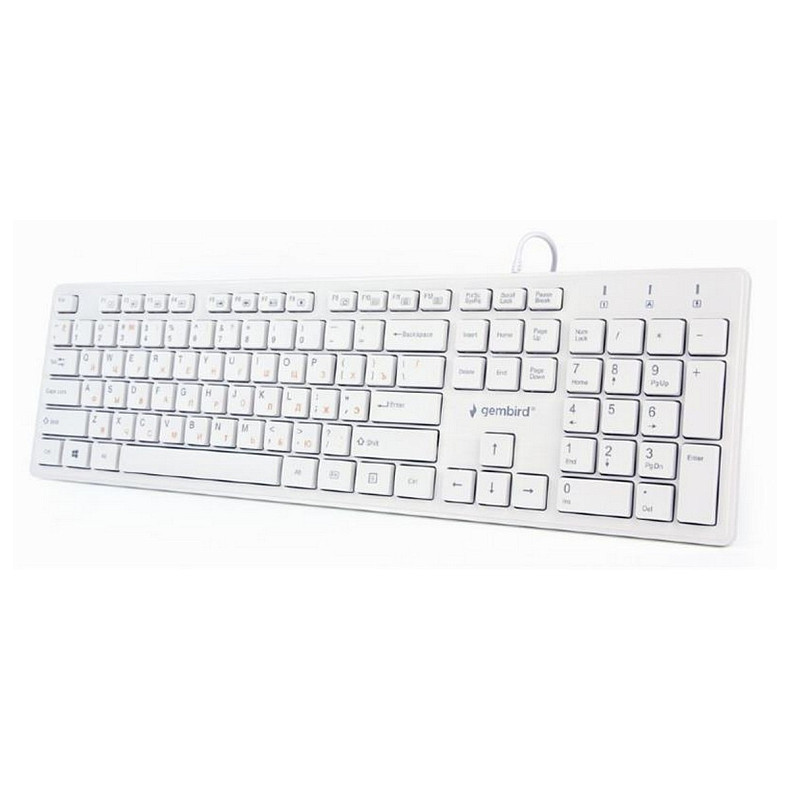 Клавіатура Gembird KB-MCH-03-W-UA Ukr White USB