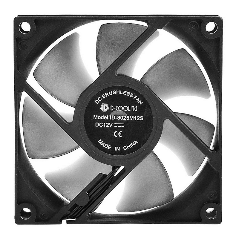 Вентилятор ID-Cooling NO-8025-SD,80x80x25мм, 3-pin, Black